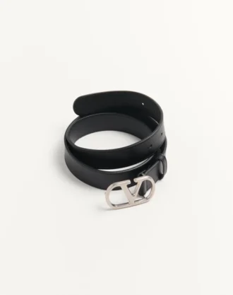 Vlogo Signature Belt In Shiny Calfskin 30 Mm