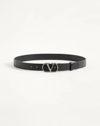 VLogo Signature Belt In Shiny Calfskin 30 mm