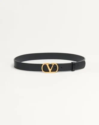 Vlogo Signature Belt In Shiny Calfskin 30 Mm