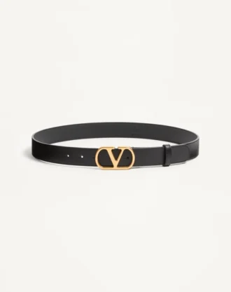 Vlogo Signature Belt In Shiny Calfskin 30 Mm