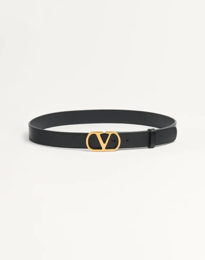 Vlogo Signature Belt In Shiny Calfskin 30 Mm