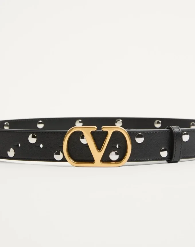 VLogo Signature Belt In Shiny Calfskin 30 Mm VLogo Signature Belt In Shiny Calfskin 30 Mm