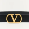 Vlogo Signature Belt In Shiny Calfskin 30 Mm