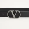 VLogo Signature Belt In Shiny Calfskin 30 mm