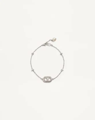 Vlogo Signature Bracelet In Metal, Pearls And Swarovski® Crystals