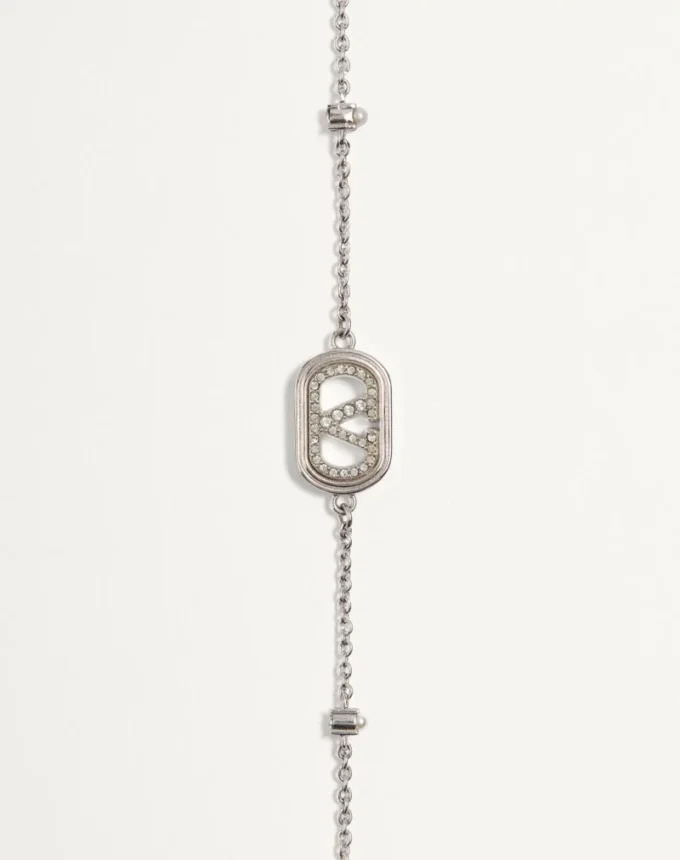 Vlogo Signature Bracelet In Metal, Pearls And Swarovski® Crystals Vlogo Signature Bracelet In Metal, Pearls And Swarovski® Crystals