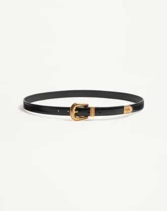 Vlogo Signature Brushed Calfskin Belt 20 Mm