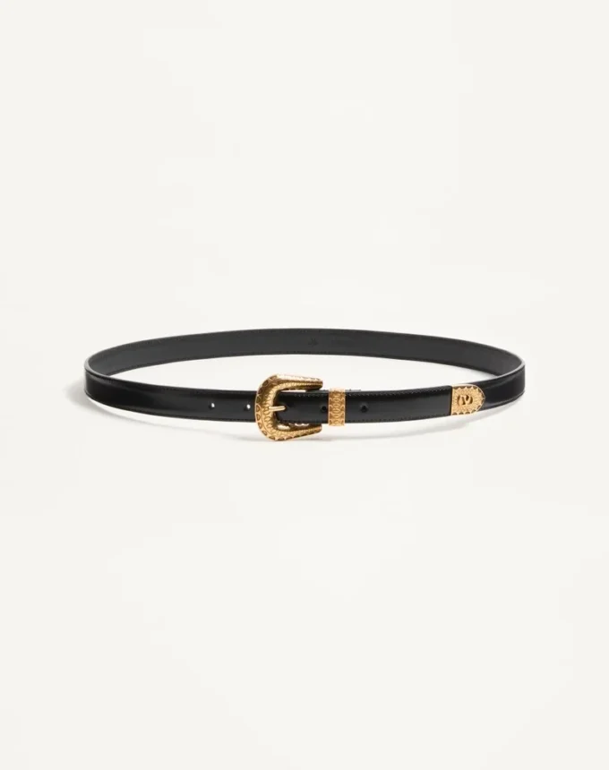Vlogo Signature Brushed Calfskin Belt 20 Mm