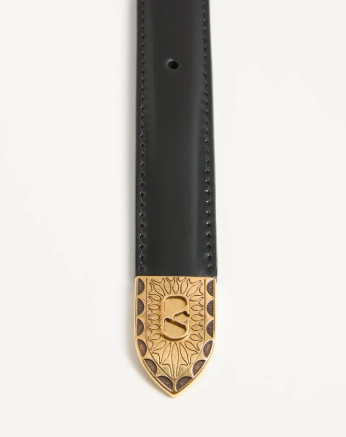 Vlogo Signature Brushed Calfskin Belt 20 Mm