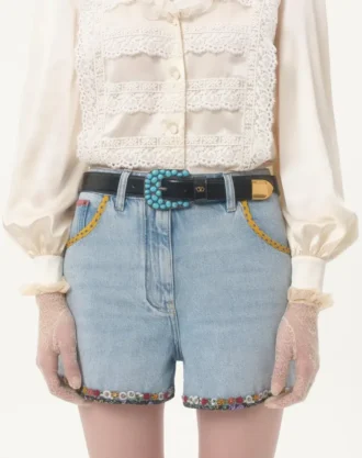 Vlogo Signature Brushed Calfskin Belt 30 Mm