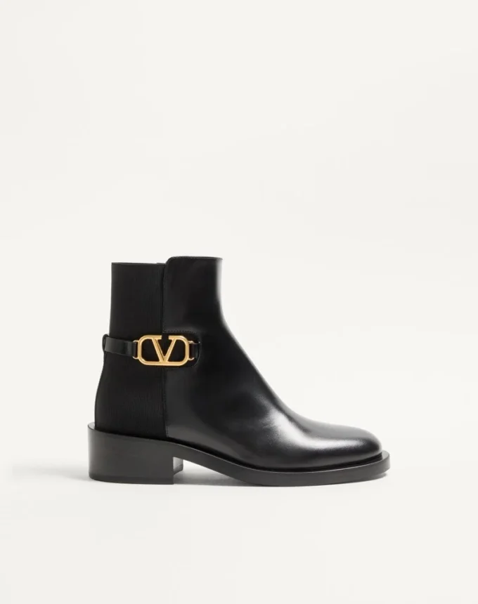 Vlogo Signature Calfskin Ankle Boot 30Mm Vlogo Signature Calfskin Ankle Boot 30Mm