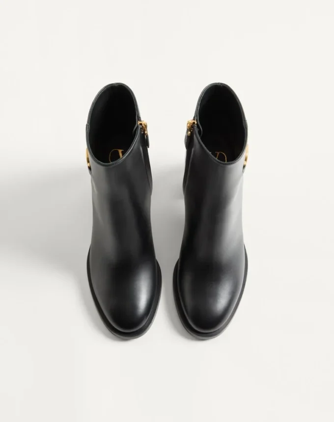 Vlogo Signature Calfskin Ankle Boot 75Mm Vlogo Signature Calfskin Ankle Boot 75Mm