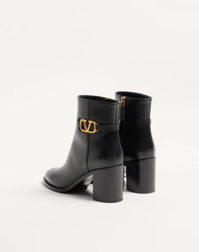 Vlogo Signature Calfskin Ankle Boot 75Mm Vlogo Signature Calfskin Ankle Boot 75Mm