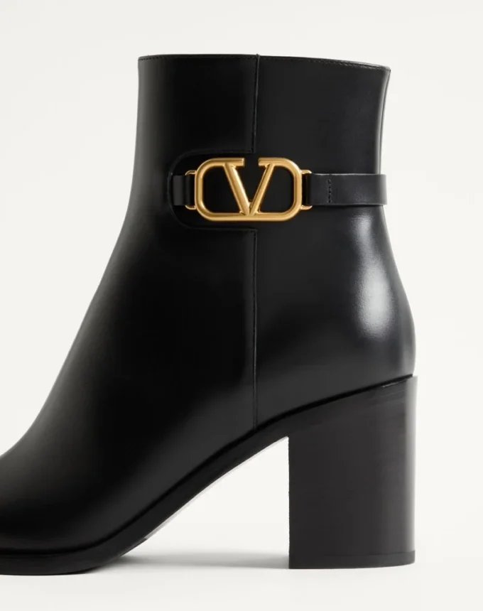 Vlogo Signature Calfskin Ankle Boot 75Mm Vlogo Signature Calfskin Ankle Boot 75Mm