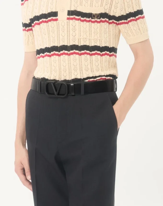 Vlogo Signature Calfskin Belt