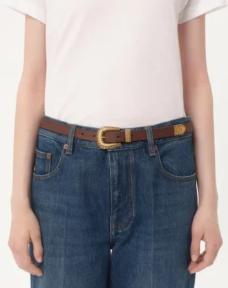 Vlogo Signature Calfskin Belt 20 Mm