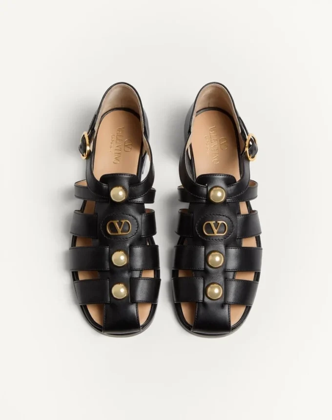 Vlogo Signature Calfskin Fisherman Sandal 20Mm Vlogo Signature Calfskin Fisherman Sandal 20Mm