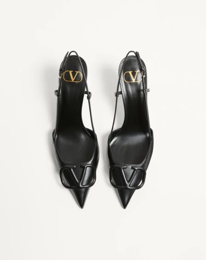 Vlogo Signature Calfskin Slingback Pump 80 Mm / 3.15 In.