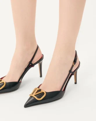 Vlogo Signature Calfskin Slingback Pump 80Mm / 3.15 In.