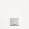 VLogo Signature Cardholder In Laminated Grainy Calfskin