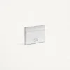 VLogo Signature Cardholder In Laminated Grainy Calfskin