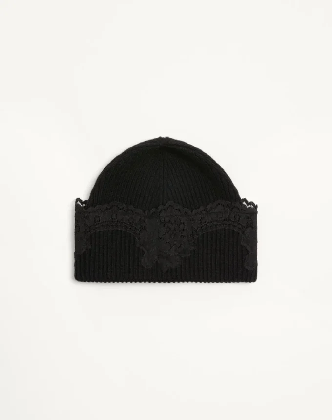 VLogo Signature Cashmere And Lace Beanie