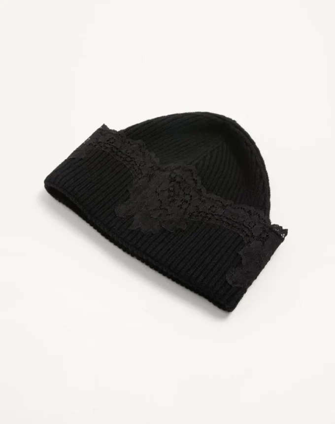VLogo Signature Cashmere And Lace Beanie