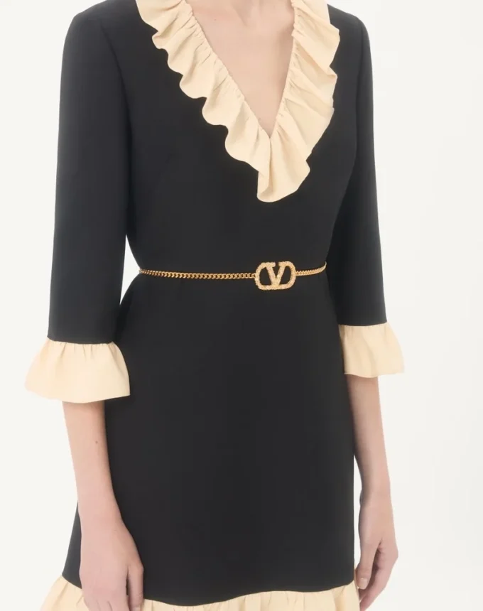 Vlogo Signature Chain Belt With Crystals