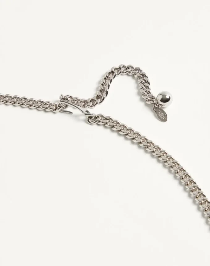 Vlogo Signature Chain Belt With Crystals
