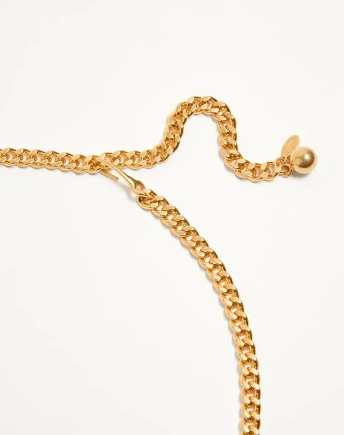 Vlogo Signature Chain Belt With Crystals