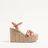 Vlogo Signature Cherryfic Pattern Wedge Sandal 120Mm