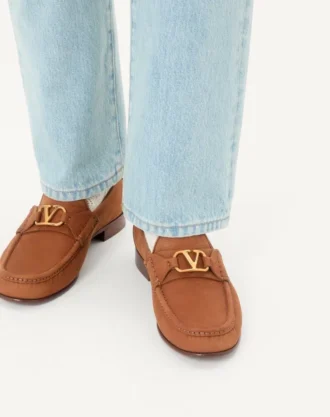Vlogo Signature Deerskin Suede Loafer