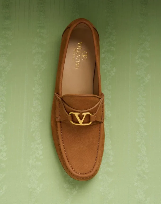 Vlogo Signature Deerskin Suede Loafer