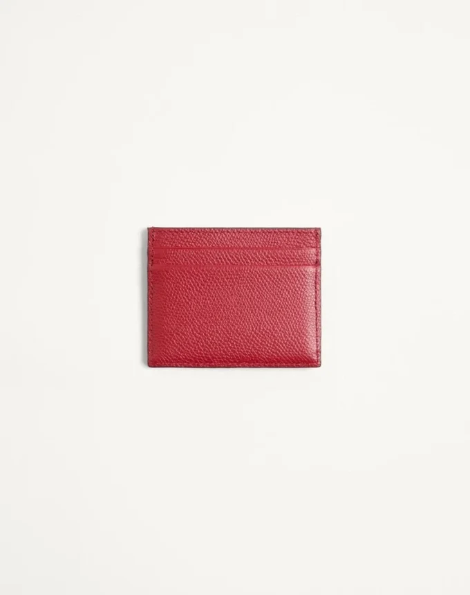 Vlogo Signature Denim Cardholder With Cherryfic Embroidery