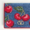Vlogo Signature Denim Wallet With Cherryfic Embroidery