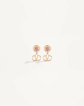 Vlogo Signature Earrings In Metal And Swarovski® Crystals