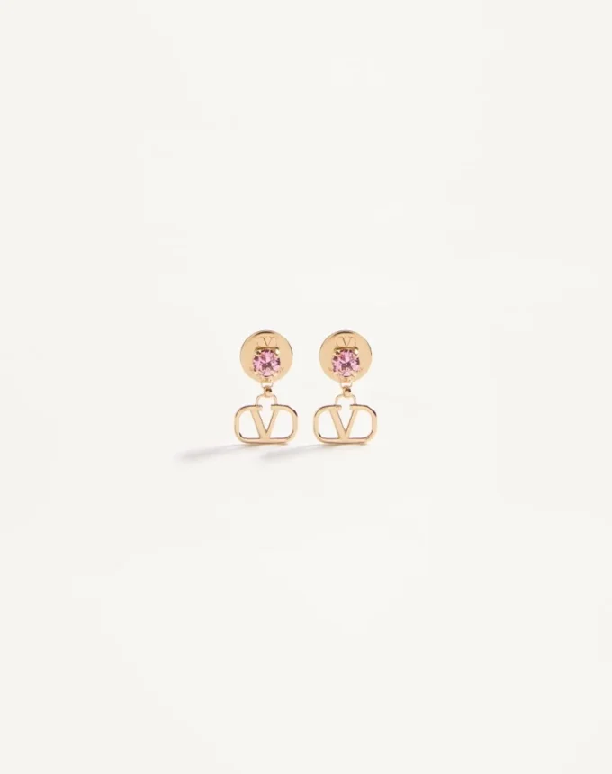 Vlogo Signature Earrings In Metal And Swarovski® Crystals