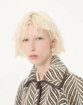 VLogo Signature Earrings In Metal, Enamel, Pearls And Crystals