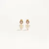 VLogo Signature Earrings In Metal, Enamel, Pearls And Crystals