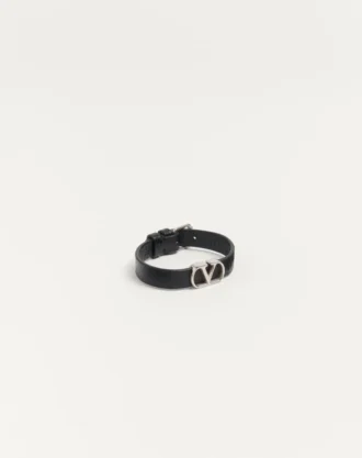Vlogo Signature Grainy Calfskin Bracelet