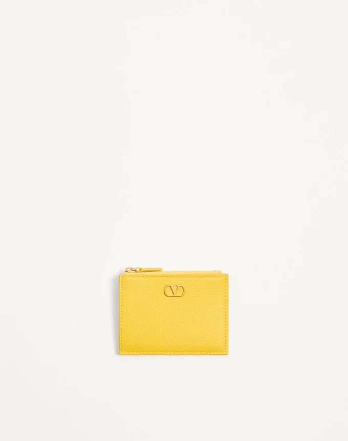 Vlogo Signature Grainy Calfskin Card Holder Vlogo Signature Grainy Calfskin Card Holder