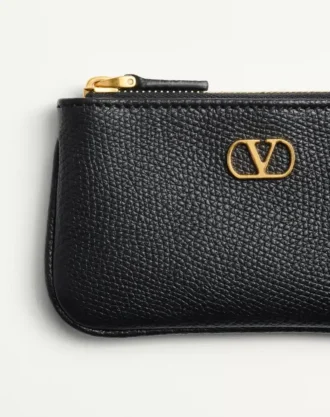 Vlogo Signature Grainy Calfskin Key Ring