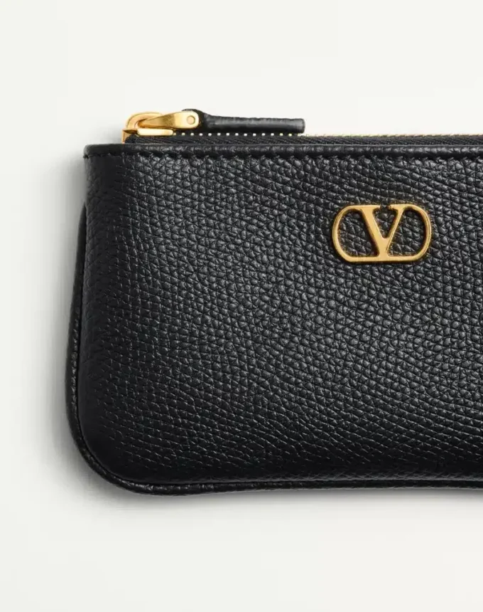Vlogo Signature Grainy Calfskin Key Ring