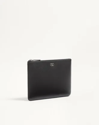 Vlogo Signature Grainy Calfskin Pouch