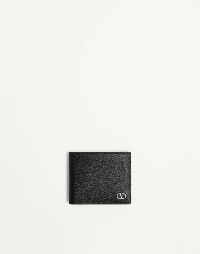 Vlogo Signature Grainy Calfskin Wallet