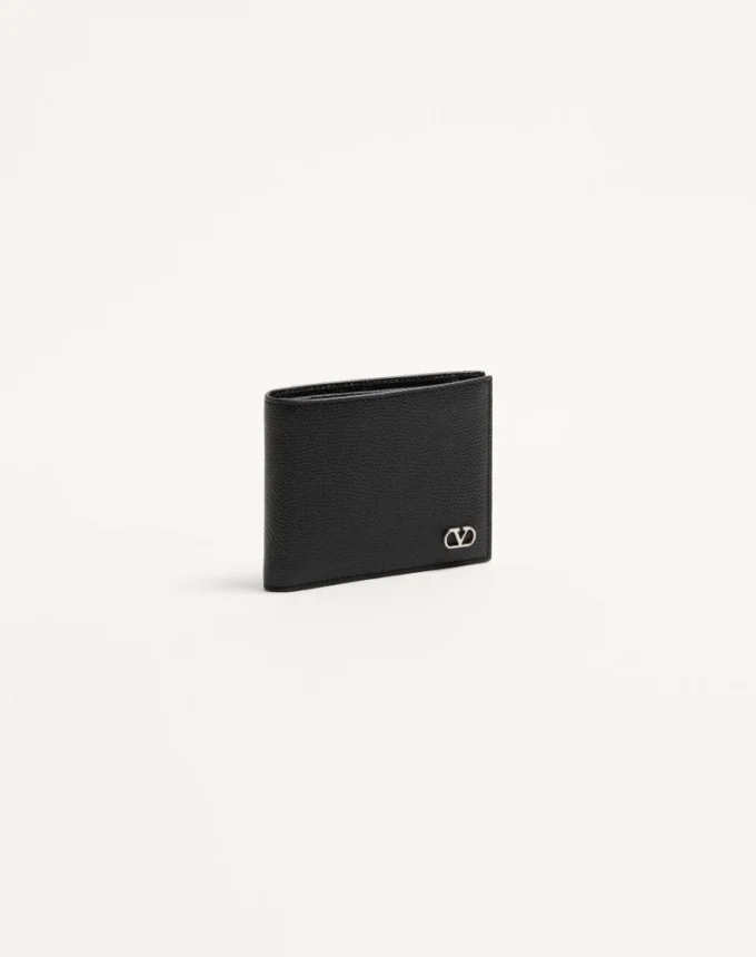 Vlogo Signature Grainy Calfskin Wallet