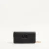 Vlogo Signature Grainy Calfskin Wallet With Chain Vlogo Signature Grainy Calfskin Wallet With Chain