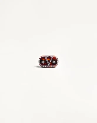 Vlogo Signature Hair Clip In Resin, Metal And Crystals