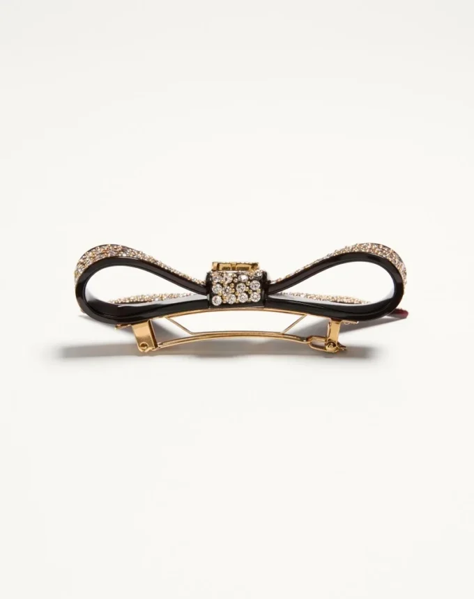 Vlogo Signature Hair Clip In Resin, Metal And Crystals