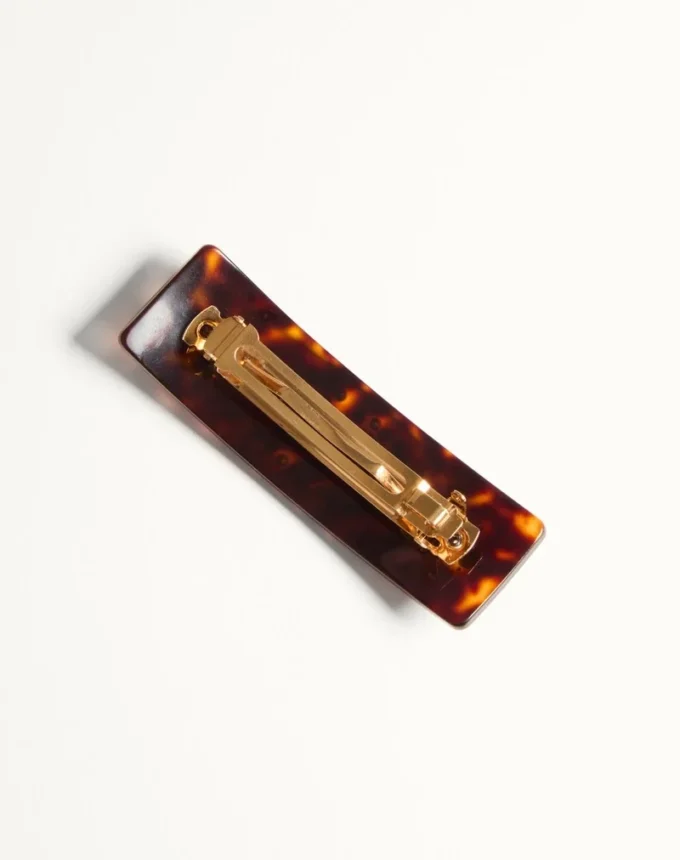 Vlogo Signature Hair Clip In Resin, Metal And Crystals